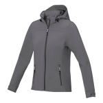 Damen-Softshelljacke mit Kapuze aus Polyester, 300 g/m2, Elevate Life farbe grau