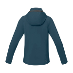 Damen-Softshelljacke mit Kapuze aus Polyester, 300 g/m2, Elevate Life farbe cyan-blau zweite Rückansicht