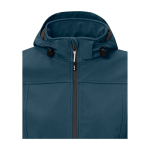 Damen-Softshelljacke mit Kapuze aus Polyester, 300 g/m2, Elevate Life farbe cyan-blau Detailansicht 1
