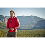 Daunenjacke mit Logo bedruckt aus Nylon 20D, 115 g/m2, Elevate Life farbe rot Lifestyle-Bild