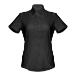Damen-Oxford-Hemd aus Baumwolle, Polyester, 130 g/m2, THC London WH farbe schwarz zweite Ansicht