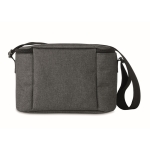 Kühltasche aus recyceltem Kunstoff für 6 Dosen als Werbemittel farbe schwarz vierte Ansicht