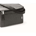 Kühltasche aus recyceltem Kunstoff für 6 Dosen als Werbemittel farbe schwarz achtes Detailbild