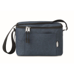 Kühltasche aus recyceltem Kunstoff für 6 Dosen als Werbemittel farbe blau dritte Ansicht