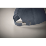 Kappe mit 5 Paneele und Messing-Schnalle bedrucken farbe blau viertes Detailbild