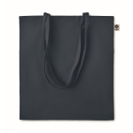 Günstige Bio-Baumwolltasche in Farbe für grünes Image, 140 g/m2 farbe marineblau