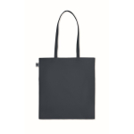 Günstige Bio-Baumwolltasche in Farbe für grünes Image, 140 g/m2 farbe marineblau dritte Ansicht