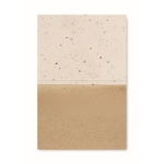 Memoblock mit Graspapier-Klebezetteln und Cover mit Wildblumensamen farbe weiß vierte Ansicht
