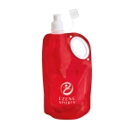 Günstige faltbare Flasche für Marathonläufer bedrucken, 750 ml farbe rot Ansicht mit Logo 4