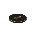 Elegantes kabelloses Handy-Ladegerät aus Aluminium und ABS bedrucken farbe schwarz Ansicht mit Logo 1