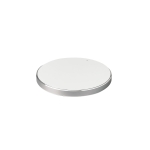 Elegantes kabelloses Handy-Ladegerät aus Aluminium und ABS bedrucken farbe weiß
