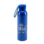 Auslaufsichere Aluminiumflasche mit Silikongriff, 660ml farbe blau
