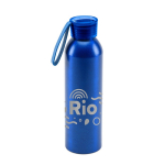 Auslaufsichere Aluminiumflasche mit Silikongriff, 660 ml farbe blau