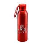 Auslaufsichere Aluminiumflasche mit Silikongriff, 660ml farbe rot