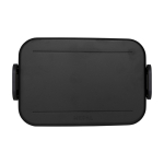 BPA-freie Brotdose mit Logo bedruckbar, 900 ml farbe schwarz zweite Vorderansicht