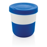 Kaffeebecher To Go mit Logo für Mitarbeiter bedrucken lassen, 280 ml farbe blau