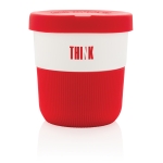 Kaffeebecher To Go mit Logo für Mitarbeiter bedrucken lassen, 280 ml farbe rot Ansicht mit Logo