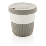 Kaffeebecher To Go mit Logo für Mitarbeiter bedrucken lassen, 280 ml farbe grau