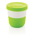 Kaffeebecher To Go mit Logo für Mitarbeiter bedrucken lassen, 280 ml farbe grün