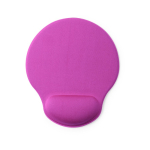 Mauspad mit Handgelenkstütze aus weichem Polyester für Mitarbeiter farbe pink erste Ansicht