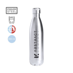 Thermosflasche aus recyceltem Edelstahl in glänzendem Silber 850ml farbe silber