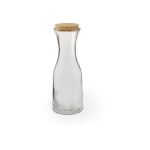 Recycelter Glasbehälter mit Korkdeckel als Werbeartikel, 1 L farbe transparent erste Ansicht