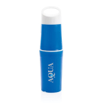 Nachhaltige Trinkflasche aus Zuckerrohr als Werbegeschenk, 500 ml Ansicht mit Logo