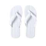 Zweifarbige Flipflops mit dicker Sohle für Strand und Freibad farbe weiß erste Ansicht