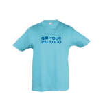Kinder-T-Shirt aus Baumwolle, 150 g/m2, SOL'S Regent Kids farbe hellblau Ansicht mit Druckbereich