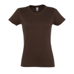 Damen-T-Shirt aus Baumwolle, 190 g/m², SOL'S Imperial farbe dunkelbraun neunte Ansicht