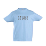 Kinder-T-Shirt aus 100 % Baumwolle, 190 g/m2, SOL'S Imperial farbe pastellblau Ansicht mit Druckbereich
