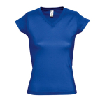 Damen-T-Shirt aus Baumwolle mit V-Ausschnitt, 150 g/m², SOL'S Moon farbe bondi blau dritte Ansicht