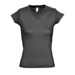 Damen-T-Shirt aus Baumwolle mit V-Ausschnitt, 150 g/m², SOL'S Moon farbe aschgrau achte Ansicht