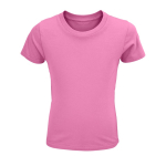 Kinder-T-Shirt aus 100 % Bio-Baumwolle, 150 g/m², SOL'S Crusader farbe rosa