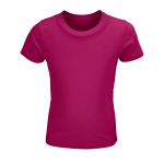 Kinder-T-Shirt aus 100 % Bio-Baumwolle, 150 g/m², SOL'S Crusader farbe pink