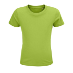 Kinder-T-Shirt aus 100 % Bio-Baumwolle, 150 g/m², SOL'S Crusader farbe hellgrün achte Ansicht