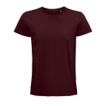 Tailliertes Unisex-T-Shirt aus Bio-Baumwolle, 175 g/m2, SOL'S Pioneer farbe bordeaux achte Ansicht
