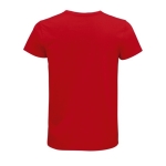 Tailliertes Unisex-T-Shirt aus Bio-Baumwolle, 175 g/m2, SOL'S Pioneer farbe rot Rückansicht