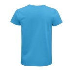 Tailliertes Unisex-T-Shirt aus Bio-Baumwolle, 175 g/m2, SOL'S Pioneer farbe cyan-blau Rückansicht
