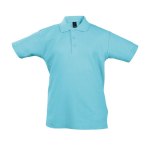 Kinder-Poloshirts aus 100 % Baumwolle, 170 g/m², SOL'S Summer II farbe cyan-blau