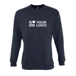Sweatshirt aus Materialmix, 280 g/m2, SOL'S New Supreme farbe dunkelblau Ansicht mit Druckbereich