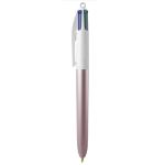 Günstiger 4-Farben-Kugelschreiber der Marke BIC als Messegeschenk