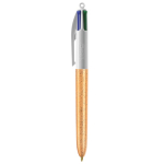 Günstiger 4-Farben-Kugelschreiber der Marke BIC als Messegeschenk