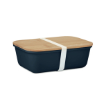 Bedruckbare Brotdose mit Bambusdeckel im natürlichen Look, 1 L