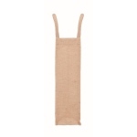 Beige Getränketasche aus Jute- und Canvas für Wein, 320 g/m² farbe beige sechste Ansicht