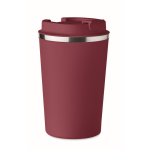 Doppelwandiger To-go-Thermobecher aus Edelstahl, 350 ml farbe bordeaux