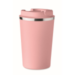 Doppelwandiger To-go-Thermobecher aus Edelstahl, 350 ml farbe rosa