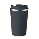 Doppelwandiger To-go-Thermobecher aus Edelstahl, 350 ml farbe marineblau