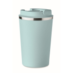 Doppelwandiger To-go-Thermobecher aus Edelstahl, 350 ml farbe hellblau