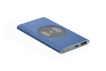 Kabelloser Power Charger aus Aluminium bedrucken, 4000 mAh farbe blau